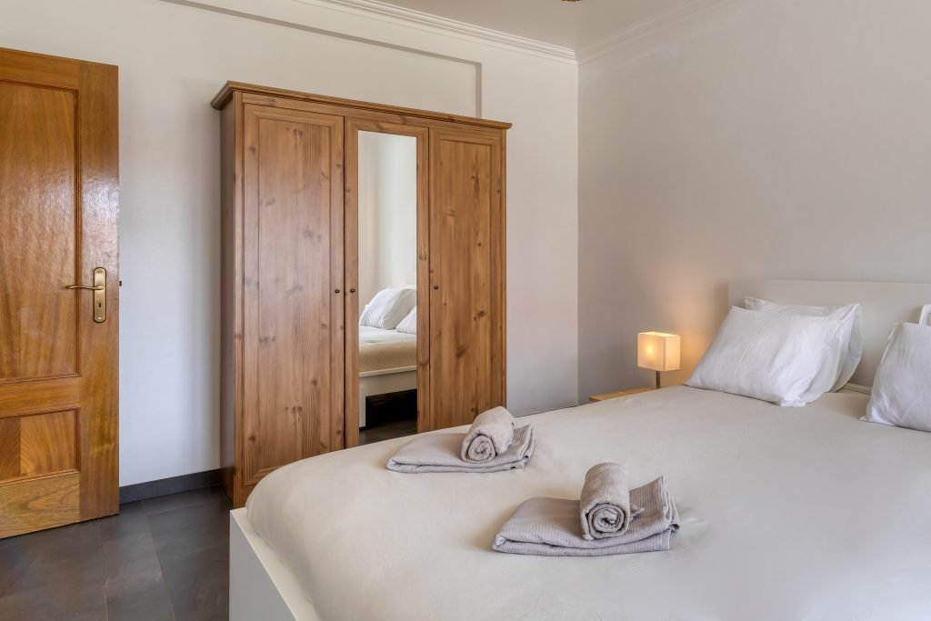 Bedroom #2 on the ground floor, with a king size double bed for a good night of sleep